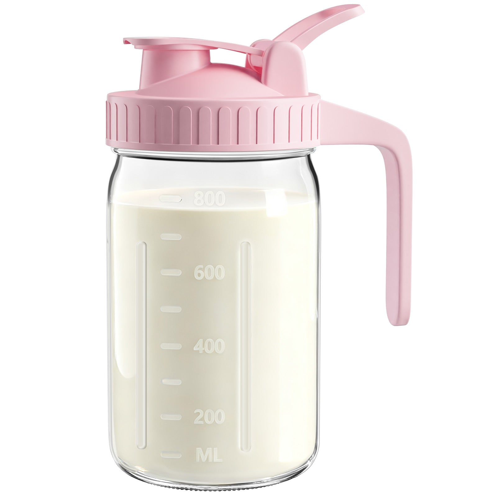 32oz Breast Milk Pitcher with Lid – Leakproof Airtight Glass Breastmilk Storage Container, Wide Mouth Mason Jar Pitcher for Formula Mixing & Fridge Storage