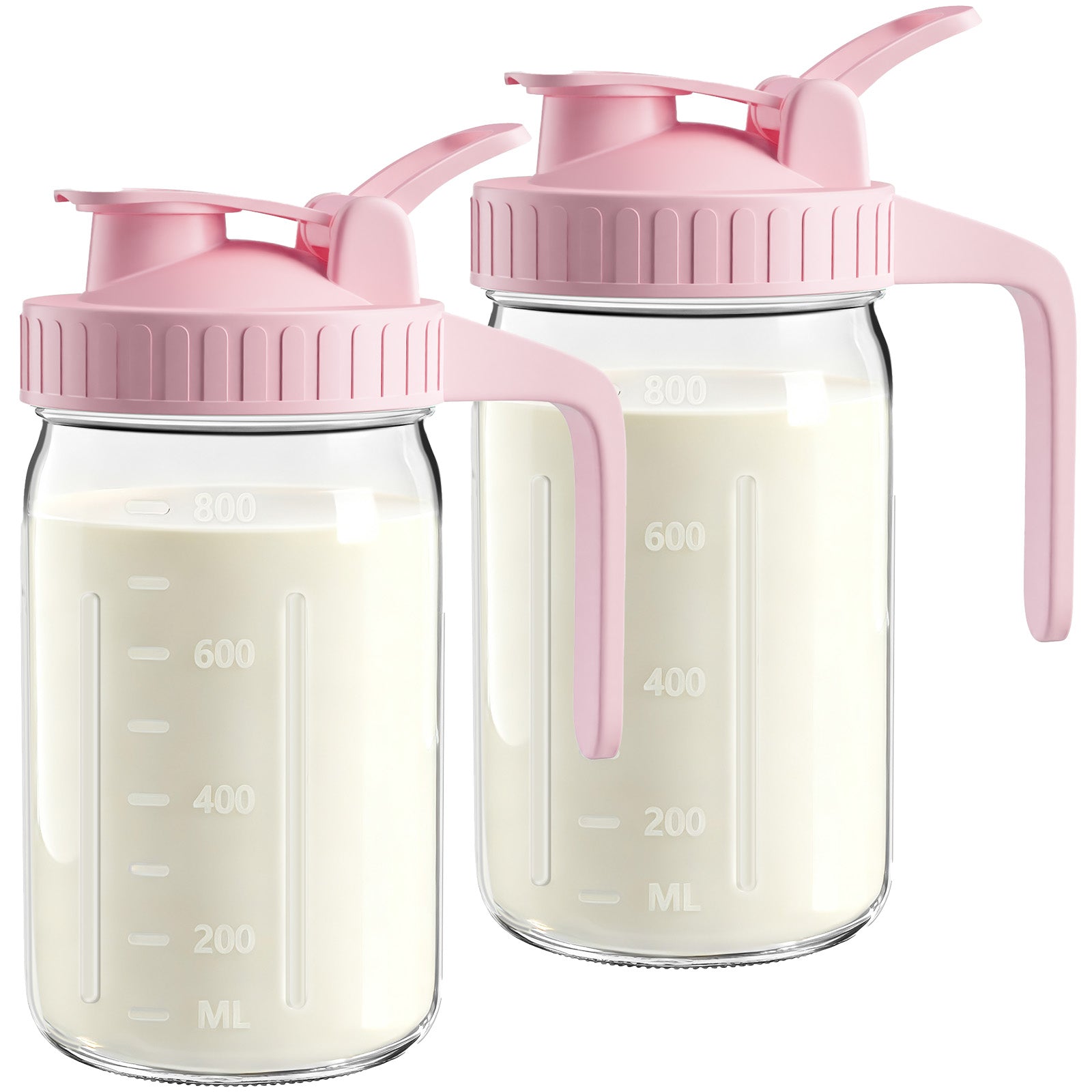 32oz Breast Milk Pitcher with Lid – Leakproof Airtight Glass Breastmilk Storage Container, Wide Mouth Mason Jar Pitcher for Formula Mixing & Fridge Storage