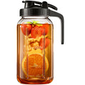 64oz Mason Jar Pitcher with Lid – Leakproof Glass Pitcher for Cold Brew, Iced Tea, Sun Tea & Fridge Storage | 2 Quart (1/2 Gallon)